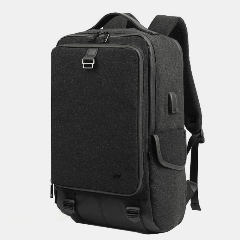 15 Inch Business Durable Travel Laptop Backpack with USB Charging Port and Headphone Jack