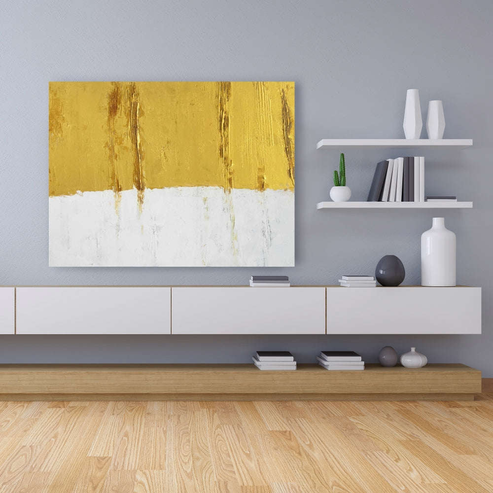 Golden Stripe Fine Art Gallery Wrapped Canvas 16x48