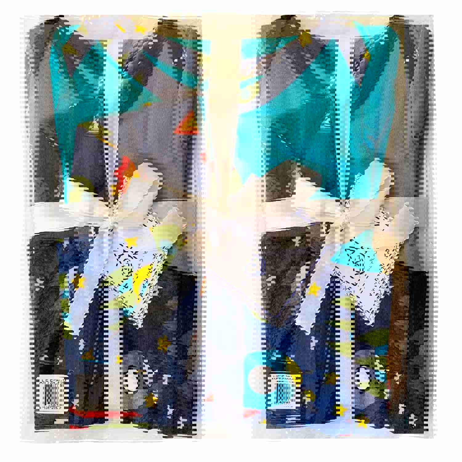 Baby Boys Layette Space Ship Onesie Pants Cap 3pc Gift Set