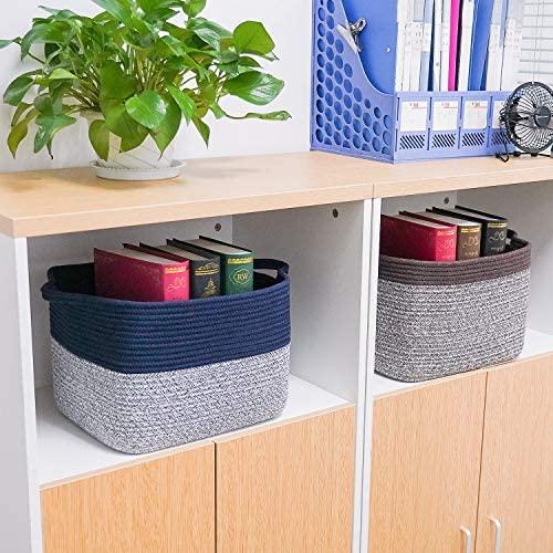 Goodpick Cube Storage Bins - Versatile Woven Basket for Home & Office Organization