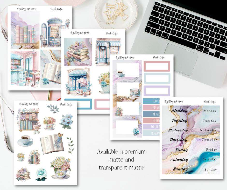 Book Cafe Mini Kit - Planner Stickers and Decorations