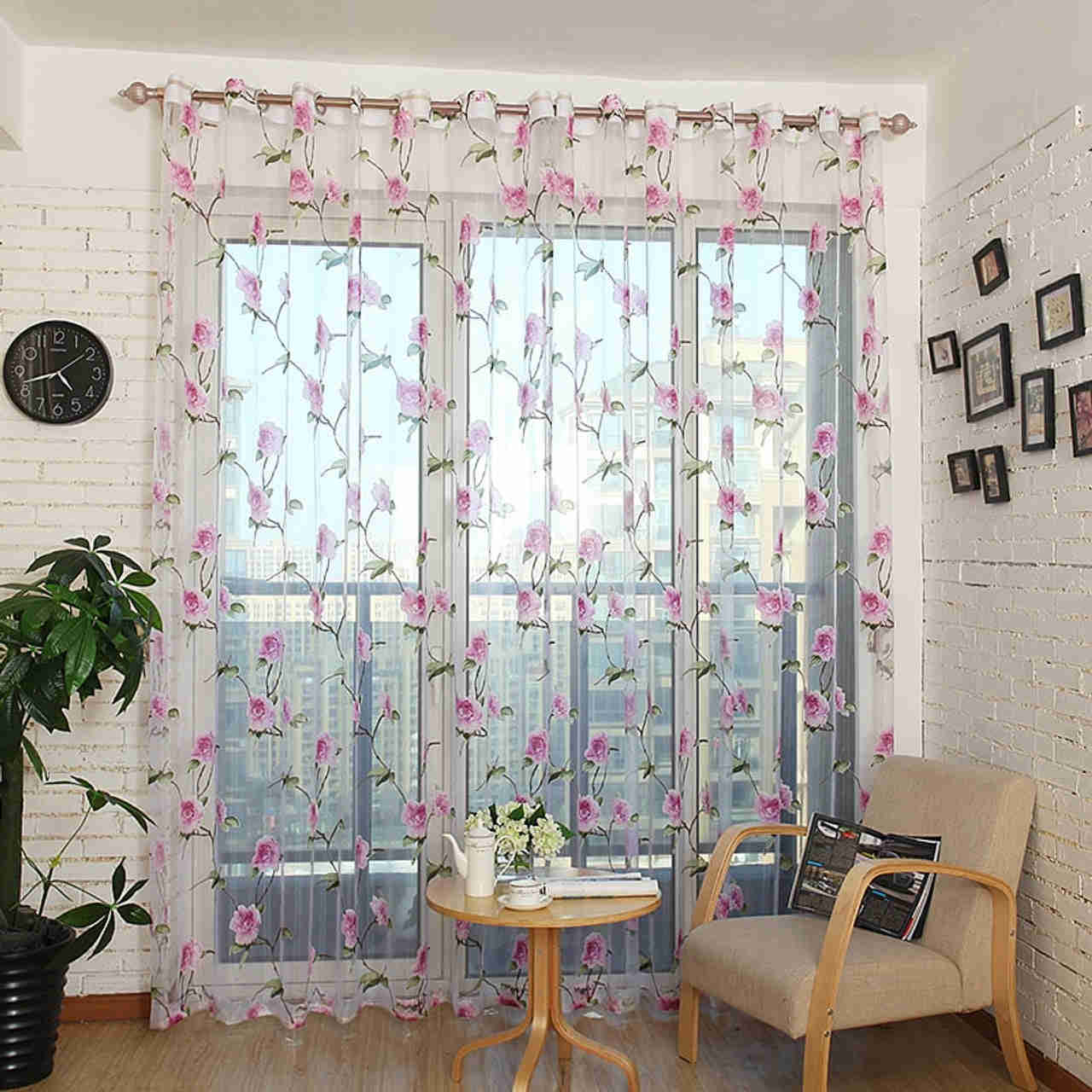 Dolce Mela Sheer Curtain Panels - Paris 60x100H