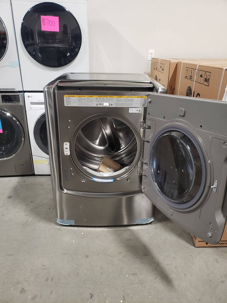 LG 9.0 Cu. Ft. Smart Electric Dryer with Steam and Sensor Dry - Graphite Steel