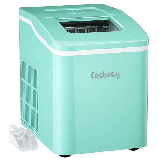 Portable Countertop Ice Maker Machine with Scoop - Green