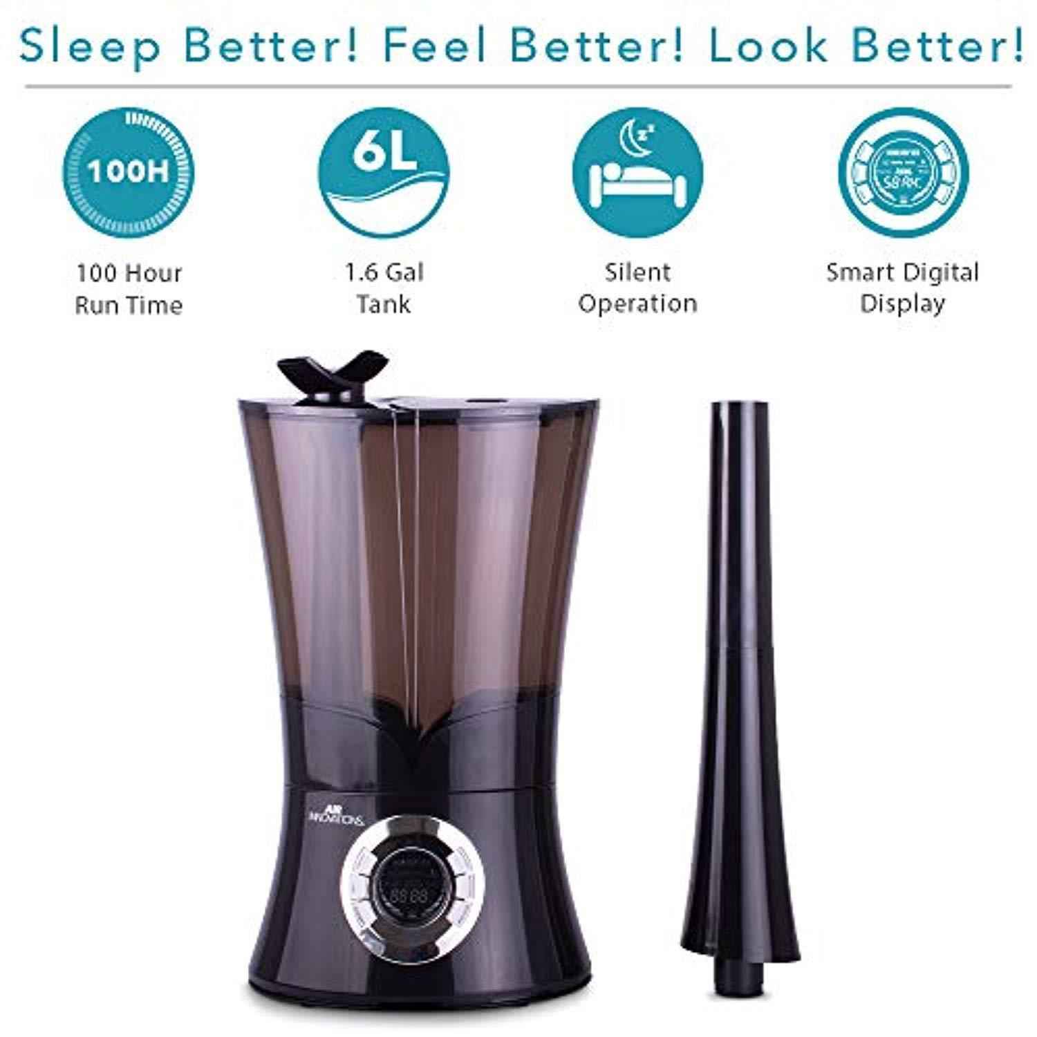Air Innovations 901D High Capacity Cool Mist Ultrasonic Digital Humidifier for Large Rooms