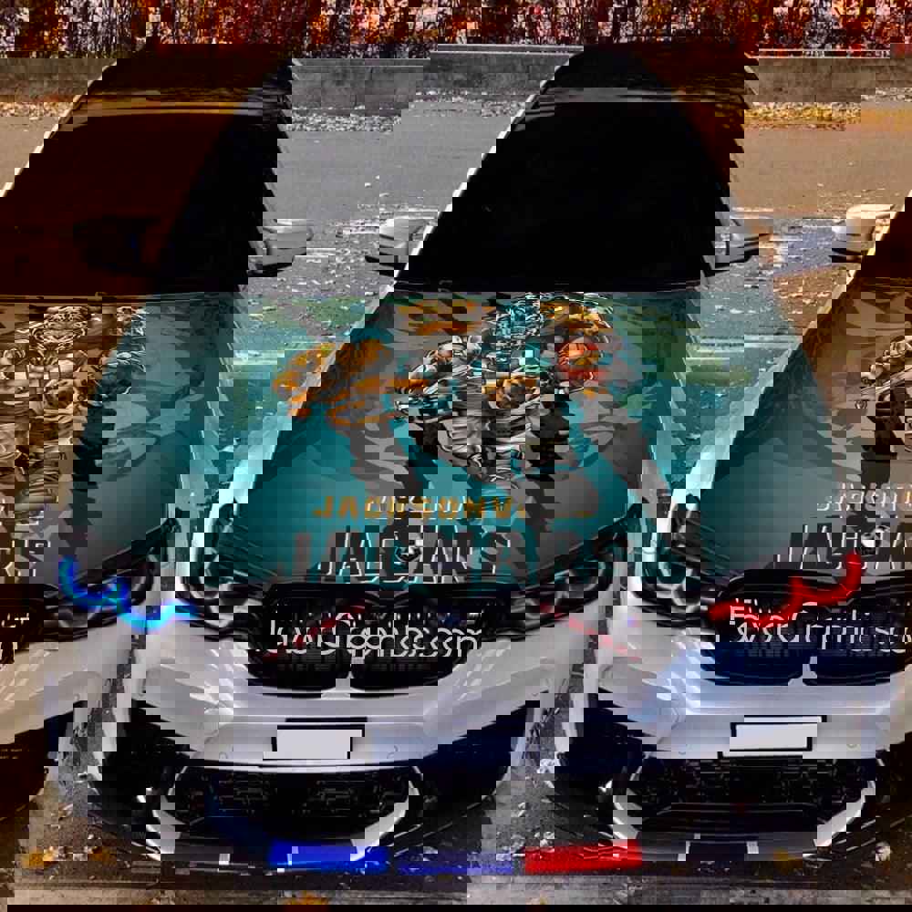 Jacksonville Jaguars Itasha Car Vinyl Hood Wrap Decal Sticker