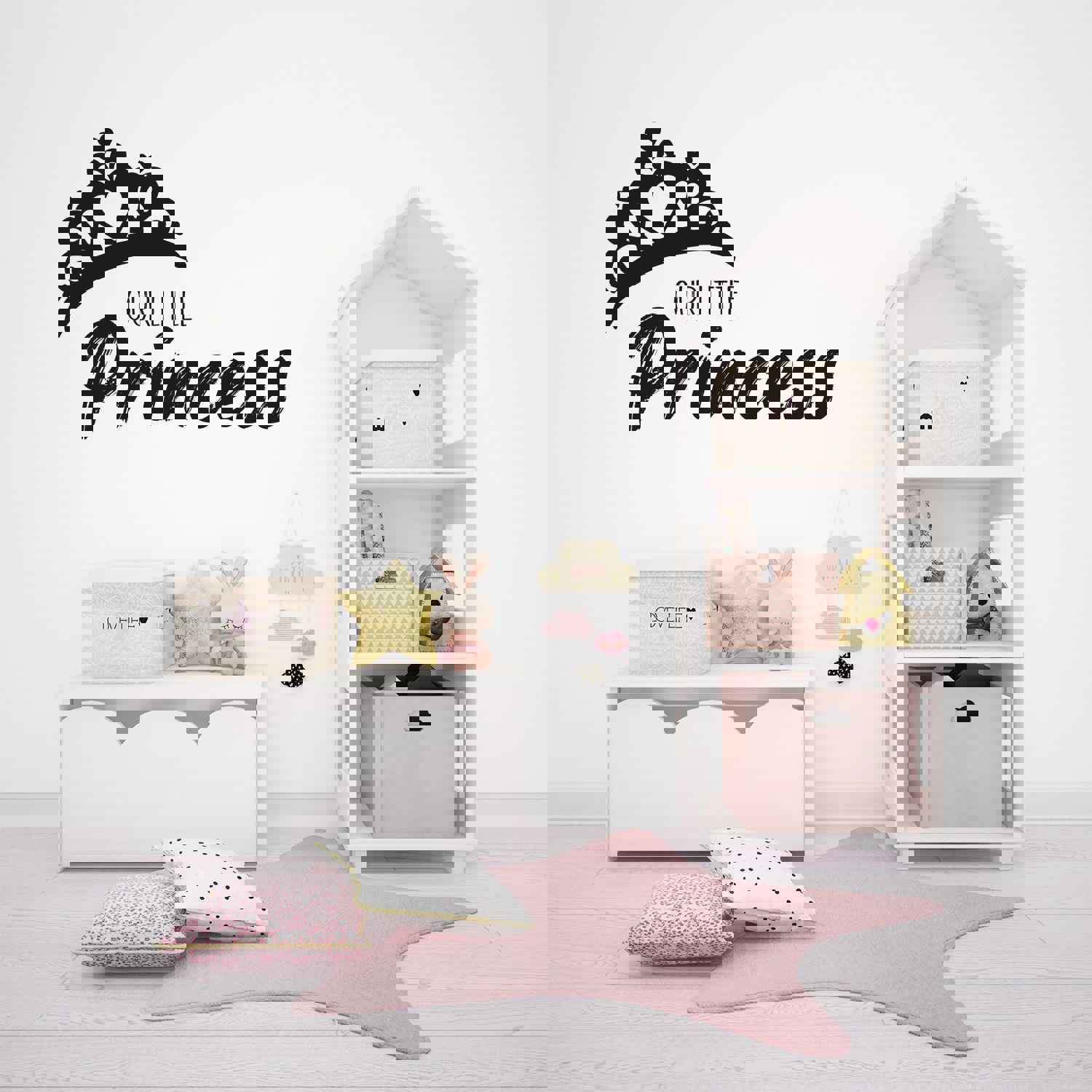 Girls Quotes Vinyl Wall Art Sticker Decal - Our Little Princess Cute Little Crown