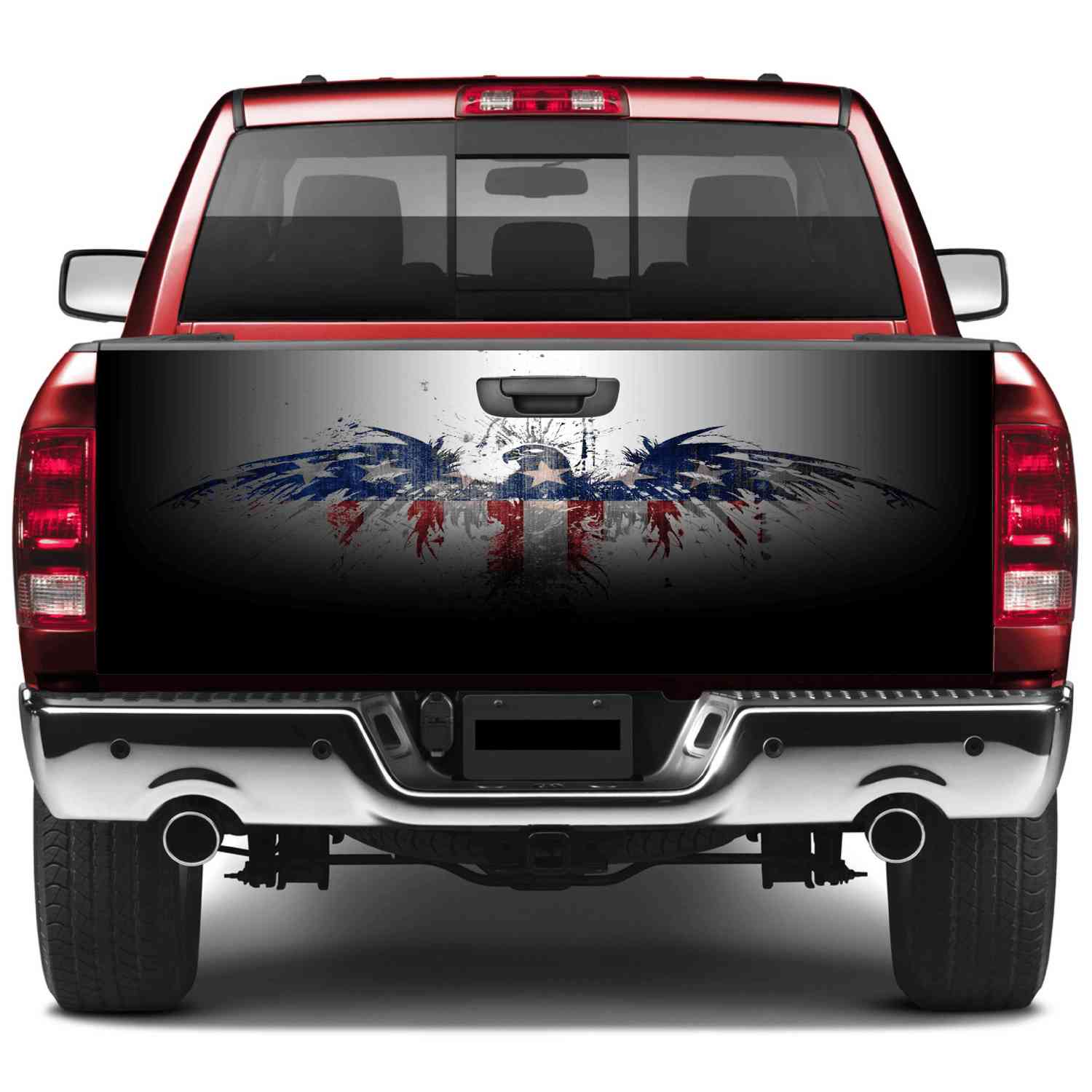 American Flag Tailgate Wrap Bald Eagle Vinyl Decal for Trucks and SUVs