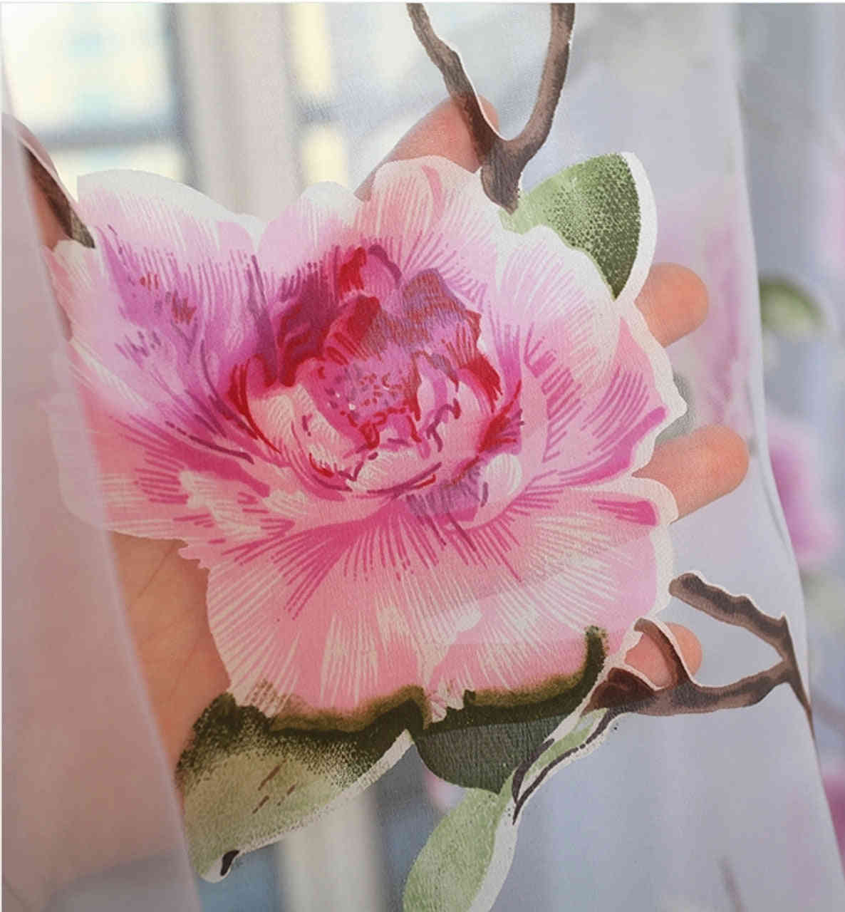 Dolce Mela Sheer Curtain Panels - Paris 60x100H