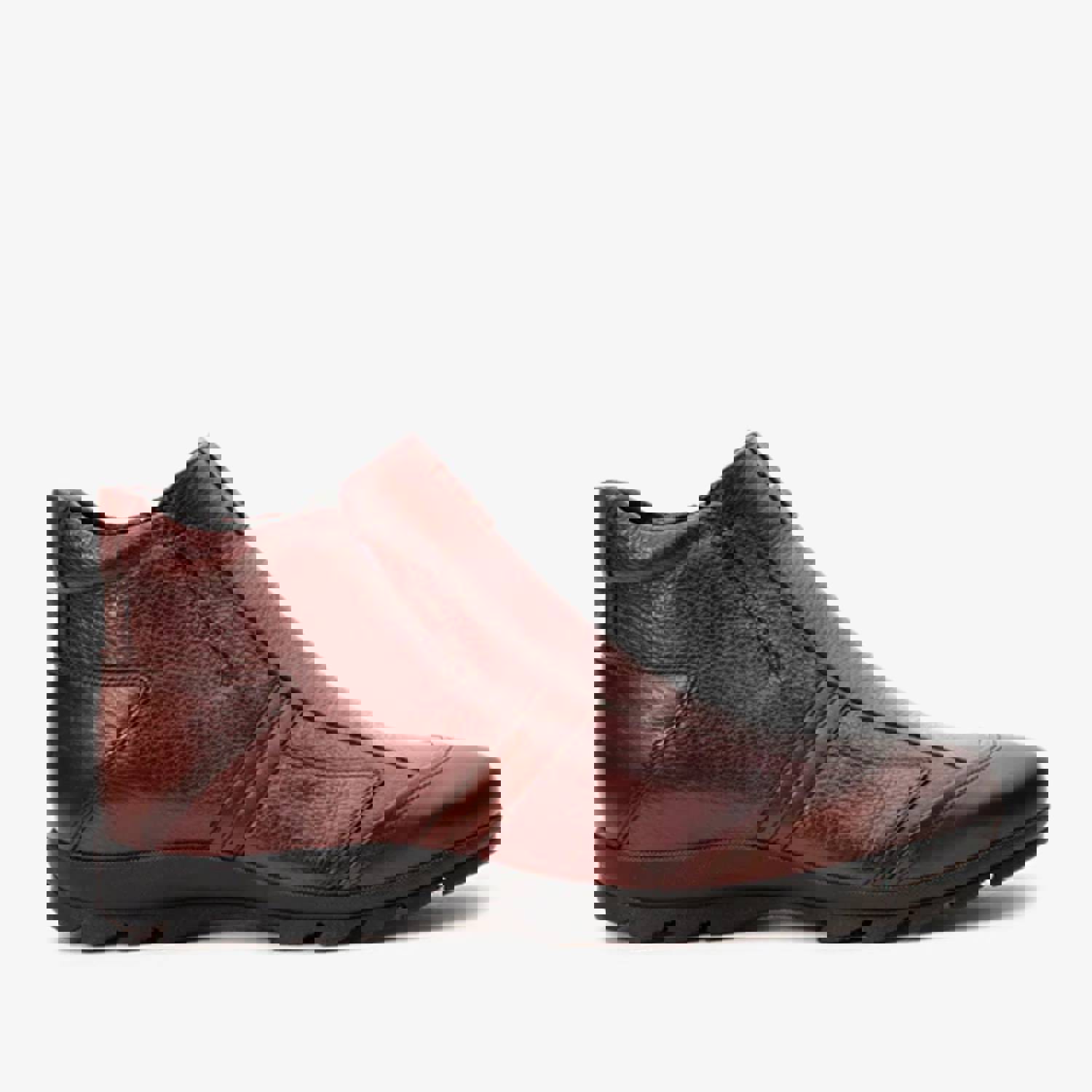 Montreal Burgundy Leather Casual Zip-Up Ankle Men Boot