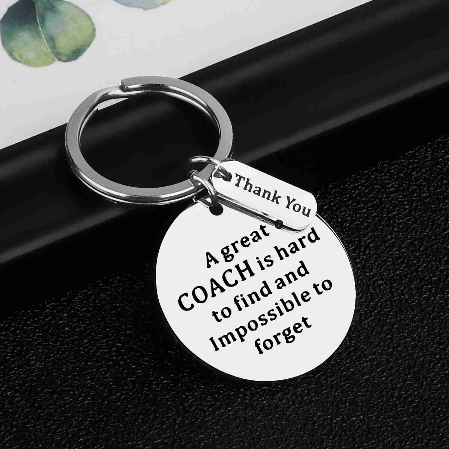 Personalized Coach Keychain Gift - Thank You Present for Sports Coaches