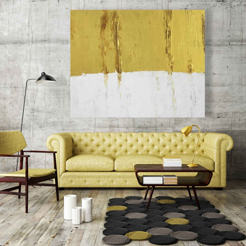 Golden Stripe Fine Art Gallery Wrapped Canvas 16x48