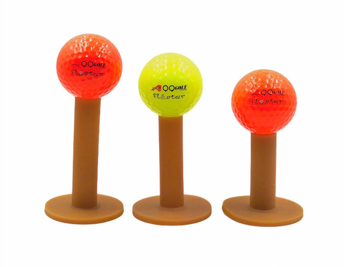 A99 Golf BRT-03 II Rubber Tee Brown 3pcs for Indoor & Outdoor Practice