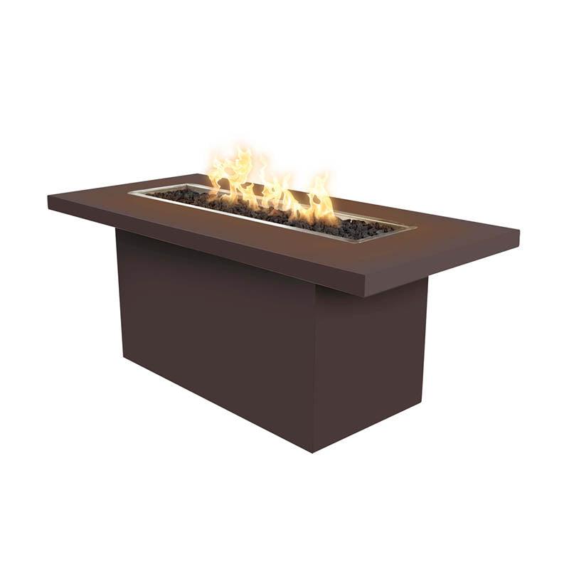 The Outdoor Plus 72 Rectangular Bella Fire Table - Powder Coated Metal