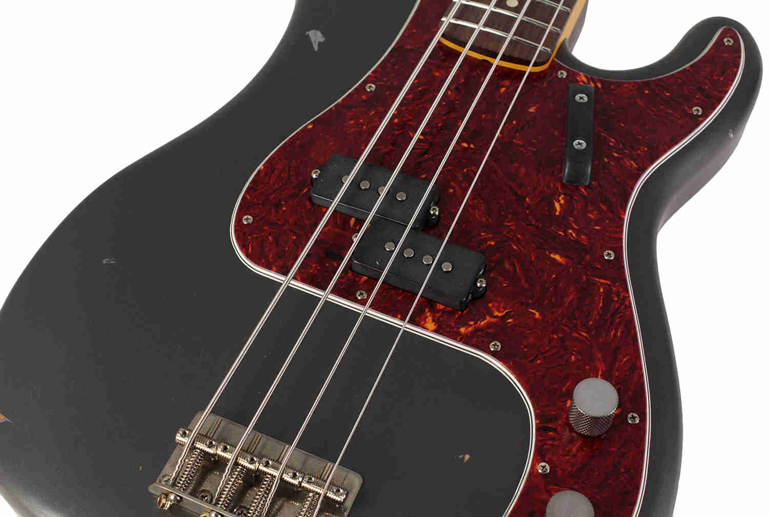 Nash PB-63 Bass Guitar, Charcoal Frost, Light Aging