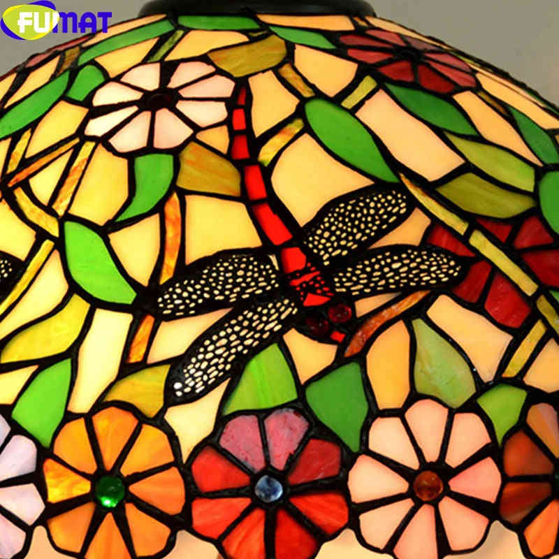 Tiffany Style Dragonfly 16 Inches Pendant Lamp Stained Glass DP021515