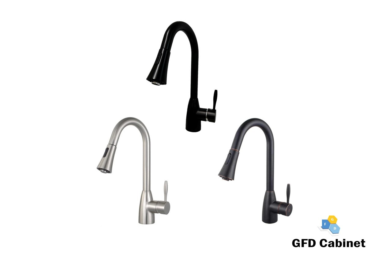 N88402 Single Handle Pull Down Kitchen Faucet in Black/Brushed Nickel/Oil Rubbed Bronze