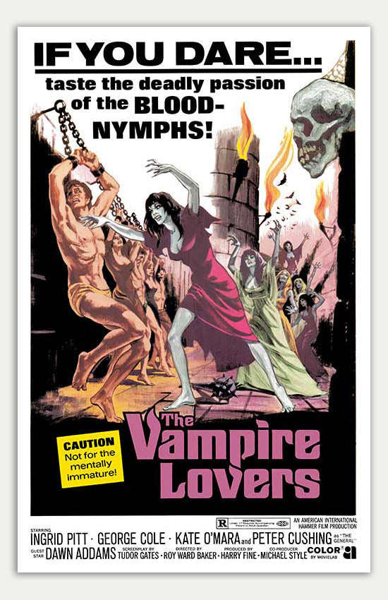 Vampire Lovers - 11 x 17 Movie Poster (1970 Reprint)