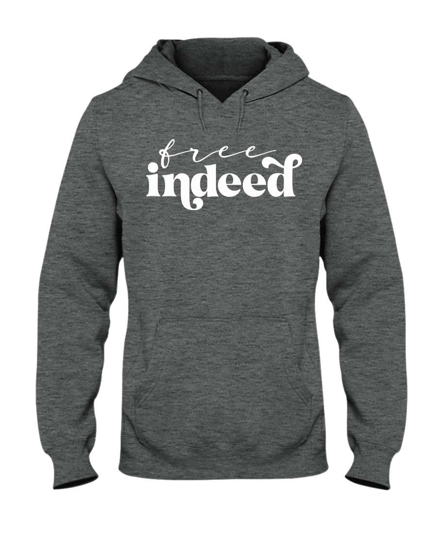 Free Indeed | Christian Hoodie - Unisex Cotton Blend Hoodie with Inspirational Message