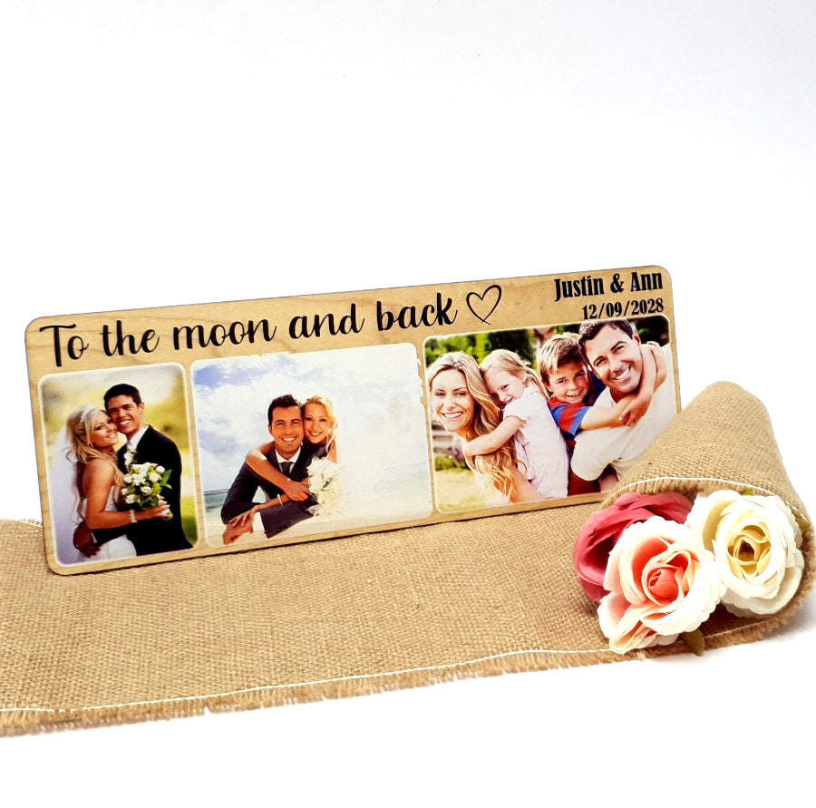 Unique Personalized Wood Photo Gift for Men - Custom Printed Pictures on Real Wood