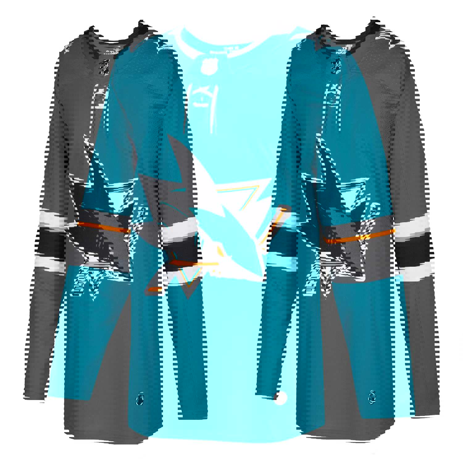 San Jose Sharks adidas Home Authentic Blank Jersey - Teal