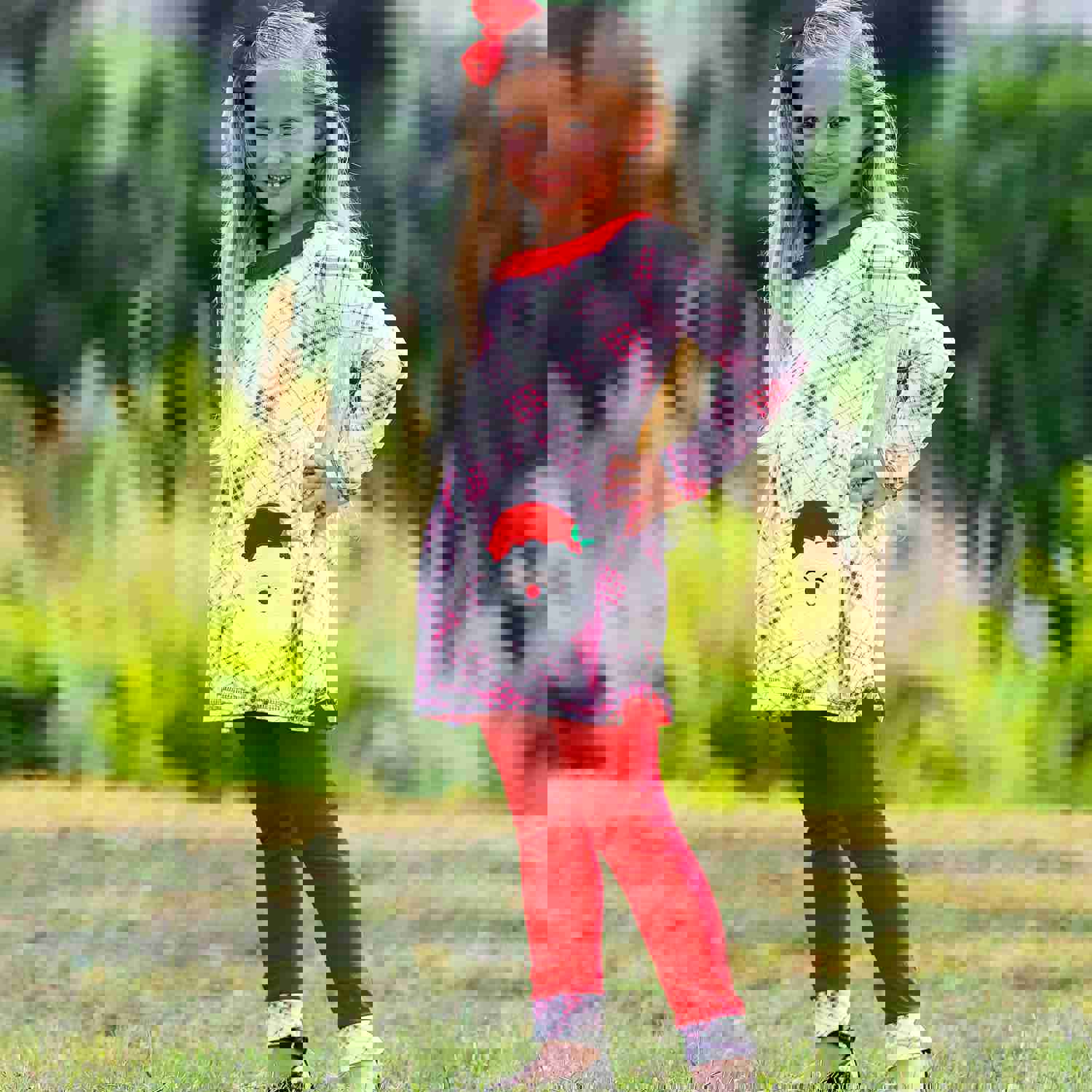 AnnLoren Girls Boutique Santa Holiday Christmas Clothing Set Outfit