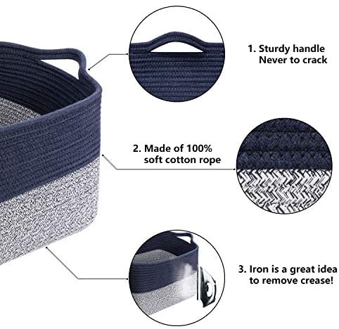Goodpick Cube Storage Bins - Versatile Woven Basket for Home & Office Organization