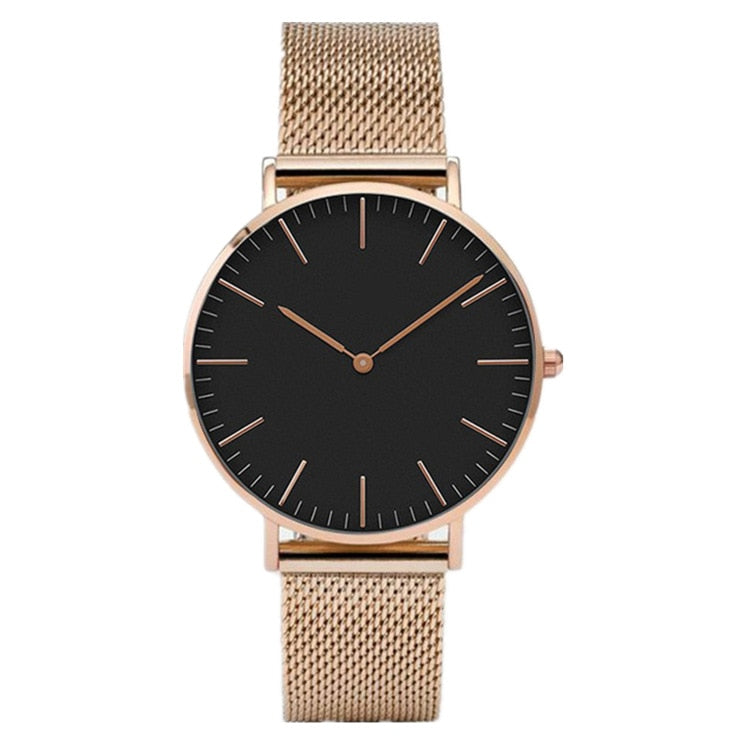 Dark Knight Luxury Watch - Rose Gold Stainless Steel Women's Watch