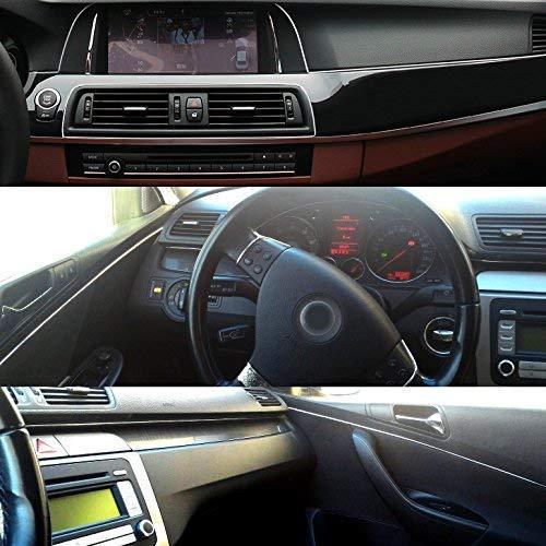 YIJINSHENG 3D Car Interior & Exterior Decoration Moulding Trim Strip (Silver, 8 Meters)