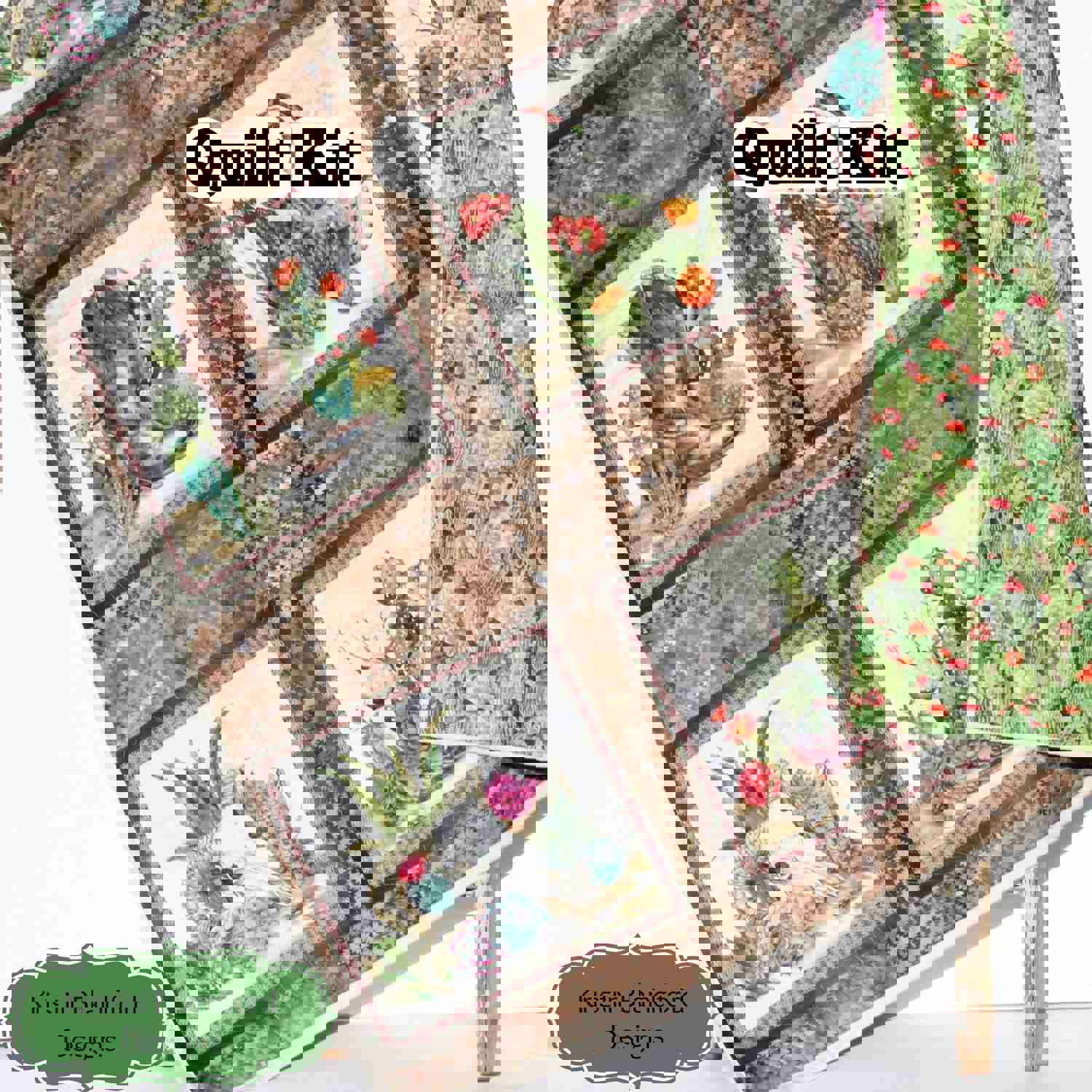 Southwest Quilt Kit - Western Theme with Cactus, Boots, Hats, and Skull Design
