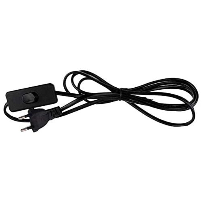 BTR CRAFTS Long Copper Wire with Bed Switch On Off Button for Table Lamps (1.5 Meter, 60 Inch, Black) - Set of 5