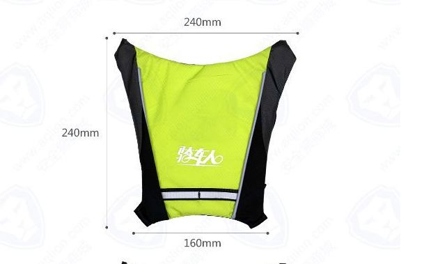 USB Rechargeable Reflective Vest Backpack with LED Turn Signal Light Remote Control for Cycling Safety