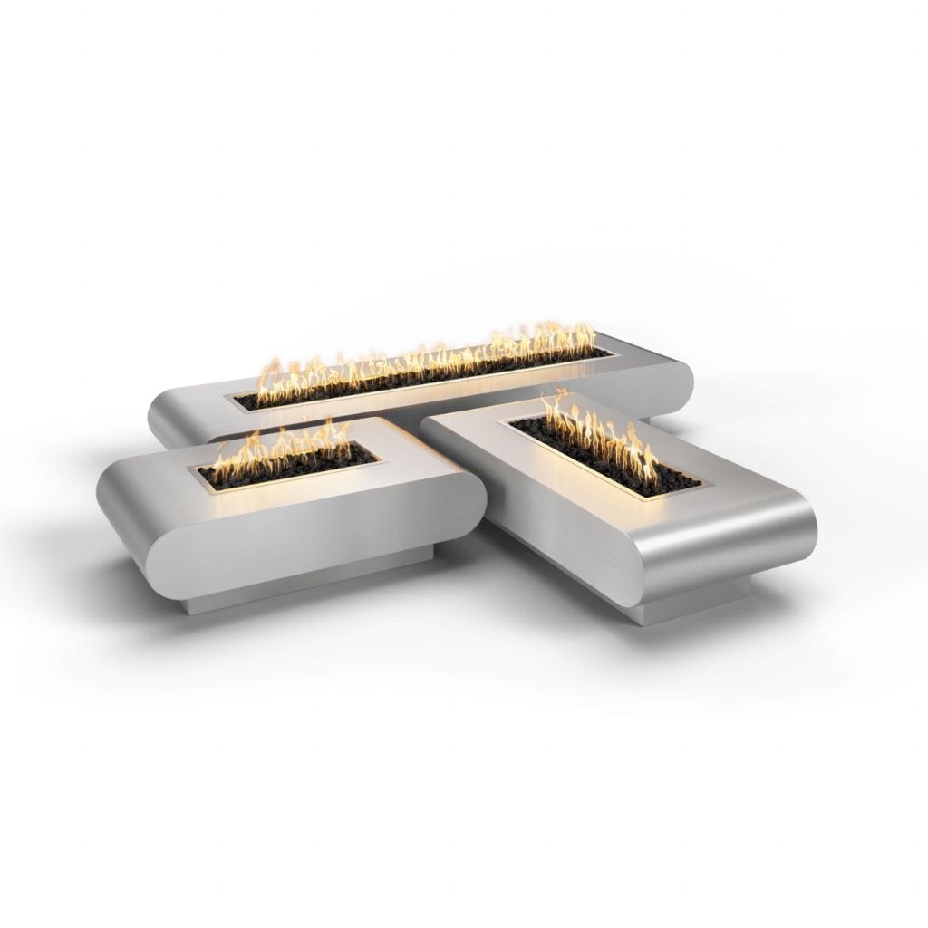The Outdoor Plus 84 La Jolla Copper & Corten Steel & Stainless Steel Rectangle Fire Pit