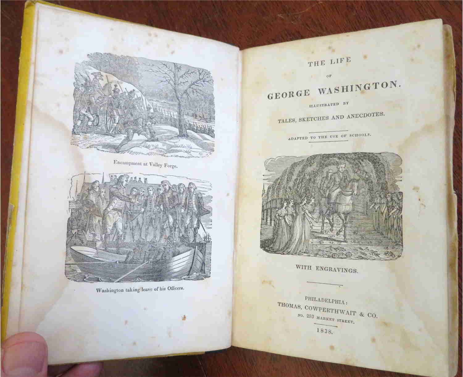 Life of George Washington 1838 Goodrich Illustrated Biography Children's Book