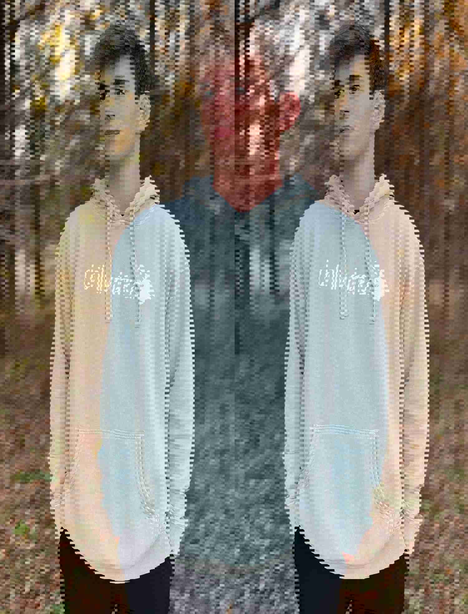 Comfort Stretch Hoodie Sweatshirt - Classic Kayak Design