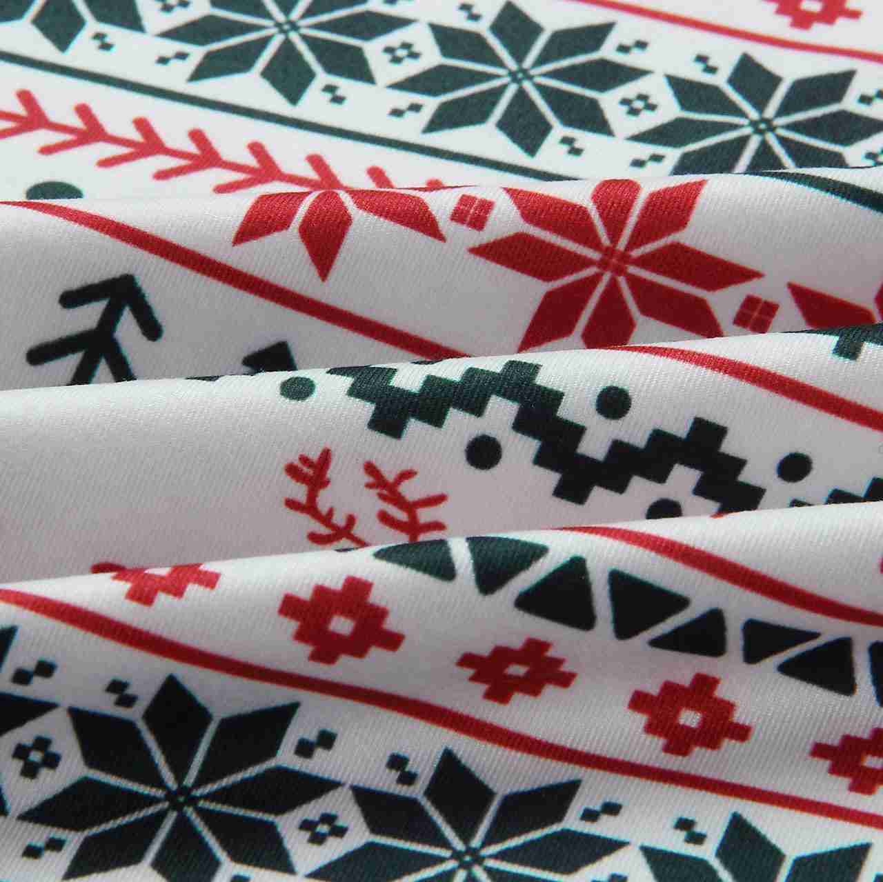 Fashion Christmas Elk Print Long Sleeve T-shirt Pants Family Pajamas