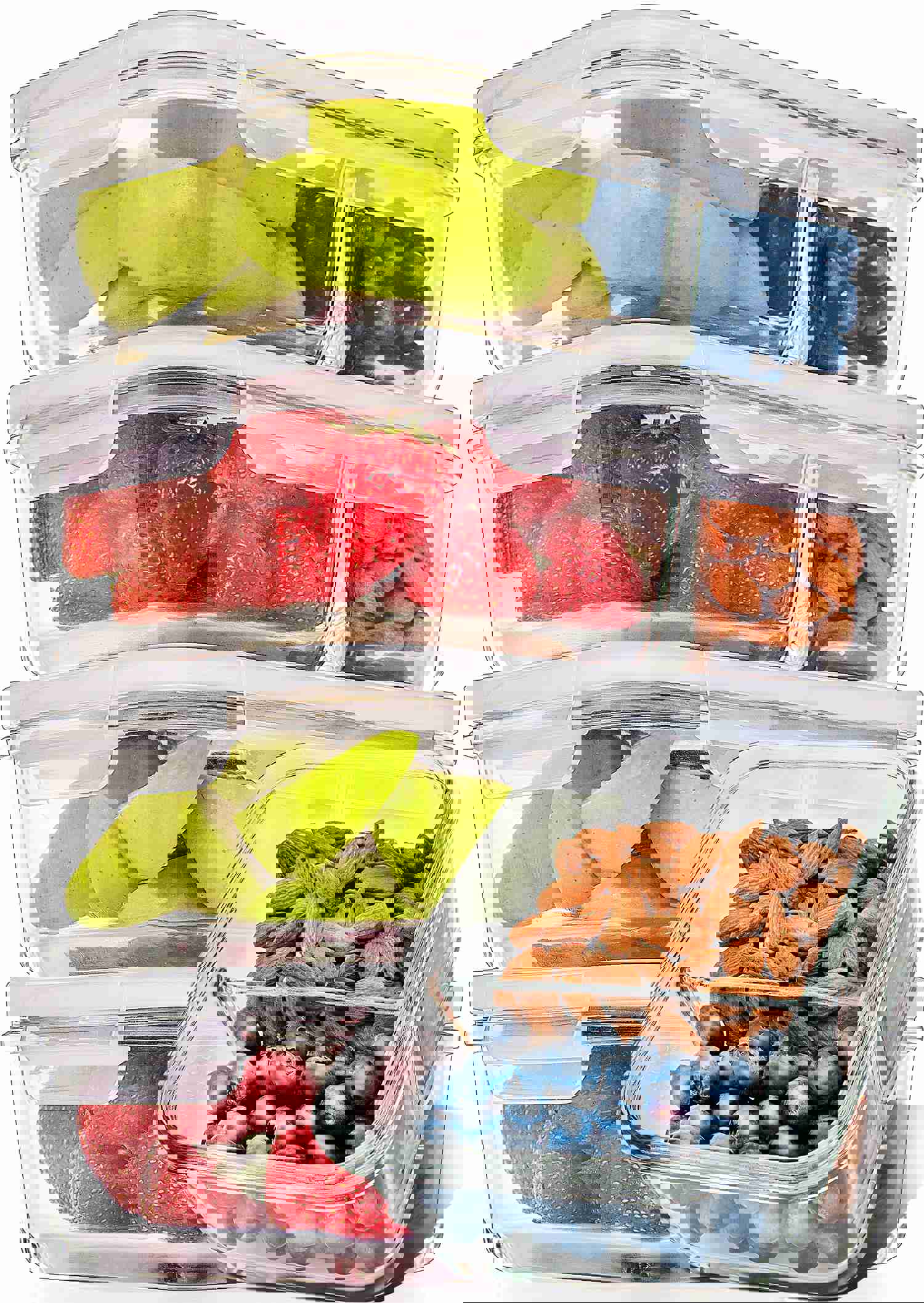 Prep Naturals Glass Meal Prep Containers - 2 Compartment, 5 Pack