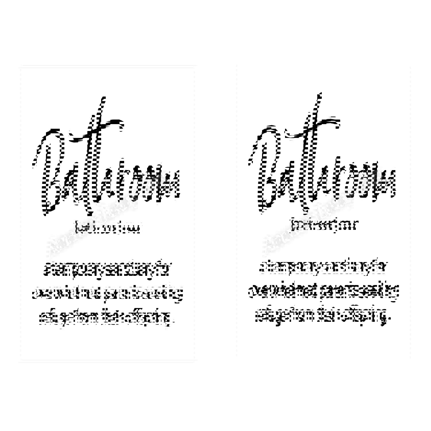 Bathroom Sanctuary Typographic Wall Art Print - Humorous Decor for Home