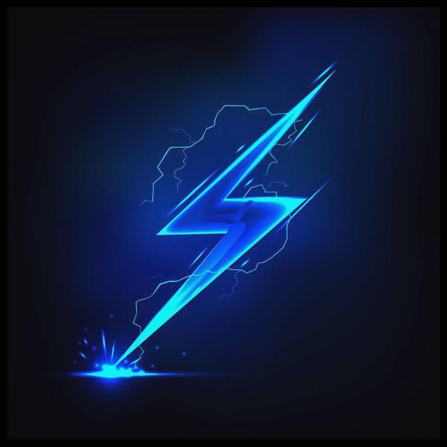 LIGHTNING BOLT - Premium Canvas Art Print