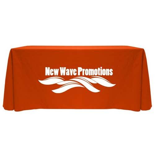 5ft Custom Printed Table Throw - Single Color Print