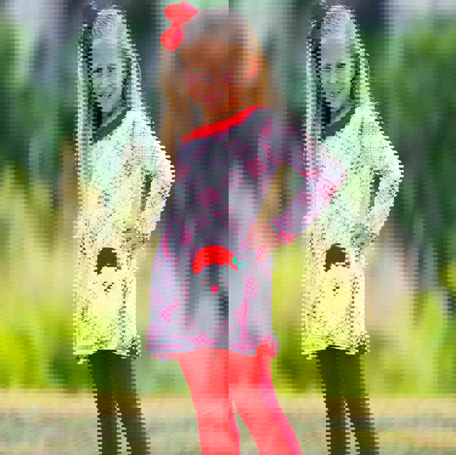 AnnLoren Girls Boutique Santa Holiday Christmas Clothing Set Outfit