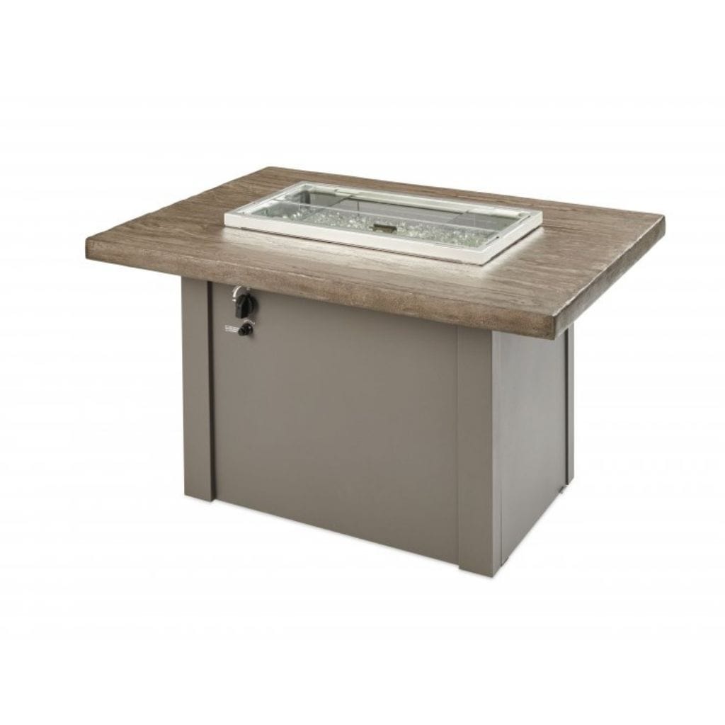 The Outdoor GreatRoom Company 44 Havenwood Rectangular Gas Fire Pit Table