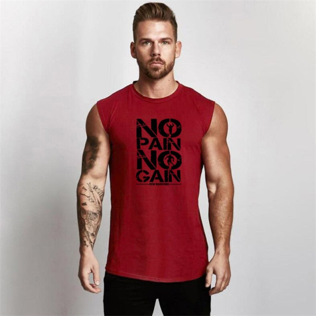 Men's Cotton Fitness Compression Vest - Gym Workout Sleeveless Shirt