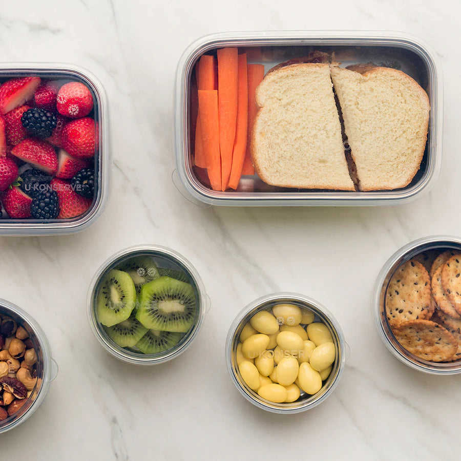 U KONSERVE Stainless Steel Food Storage Containers with Silicone Lids