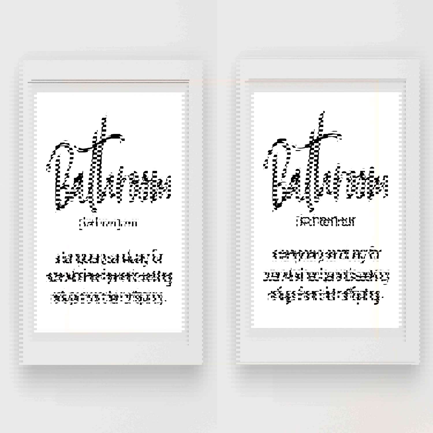 Bathroom Sanctuary Typographic Wall Art Print - Humorous Decor for Home