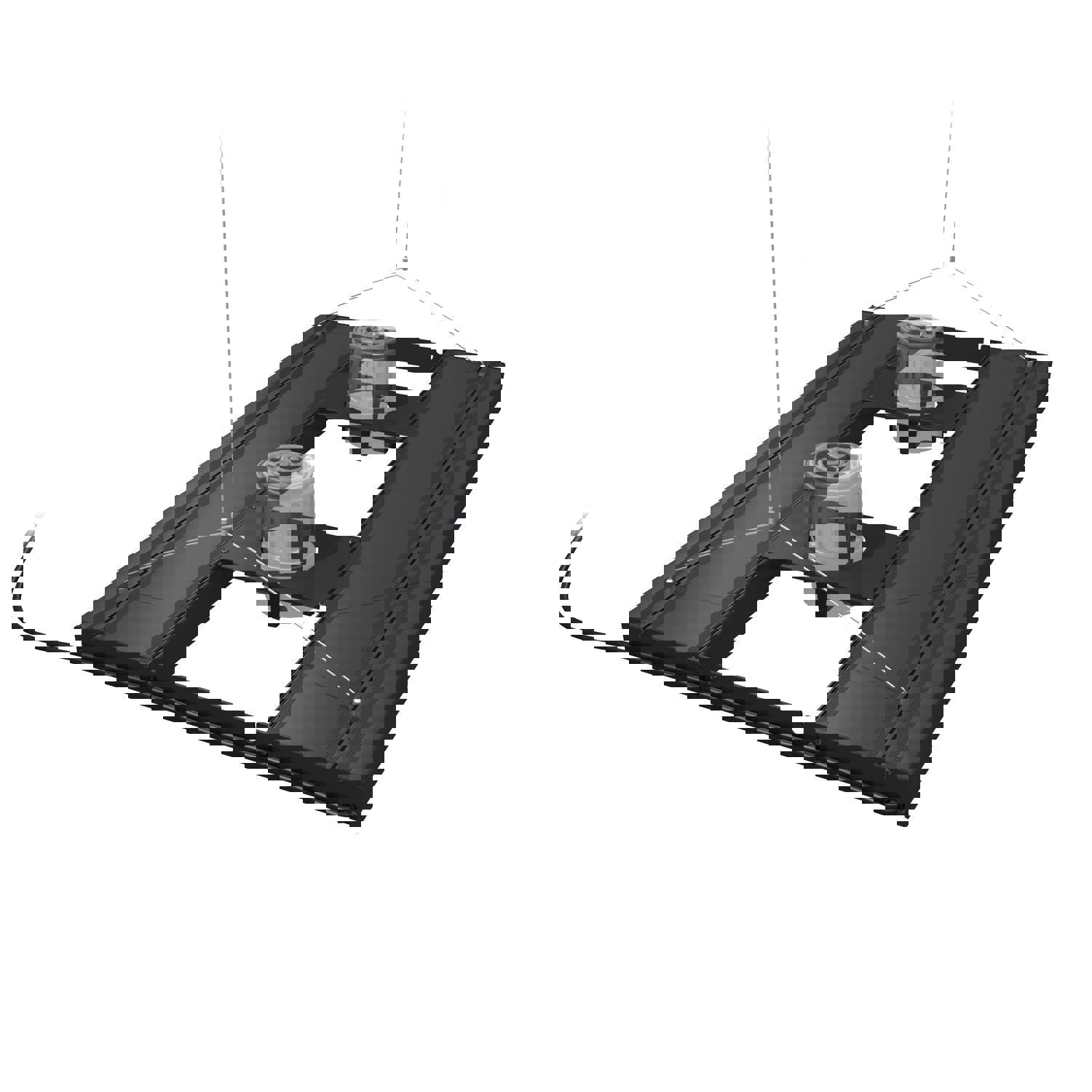 Aquatic Life T5 HO Hybrid 4-Lamp Mounting System Fixture, Black 36-Inch