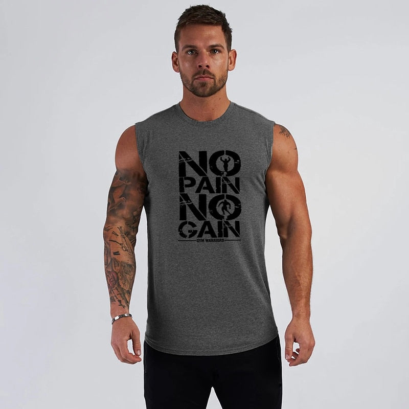 Men's Cotton Fitness Compression Vest - Gym Workout Sleeveless Shirt