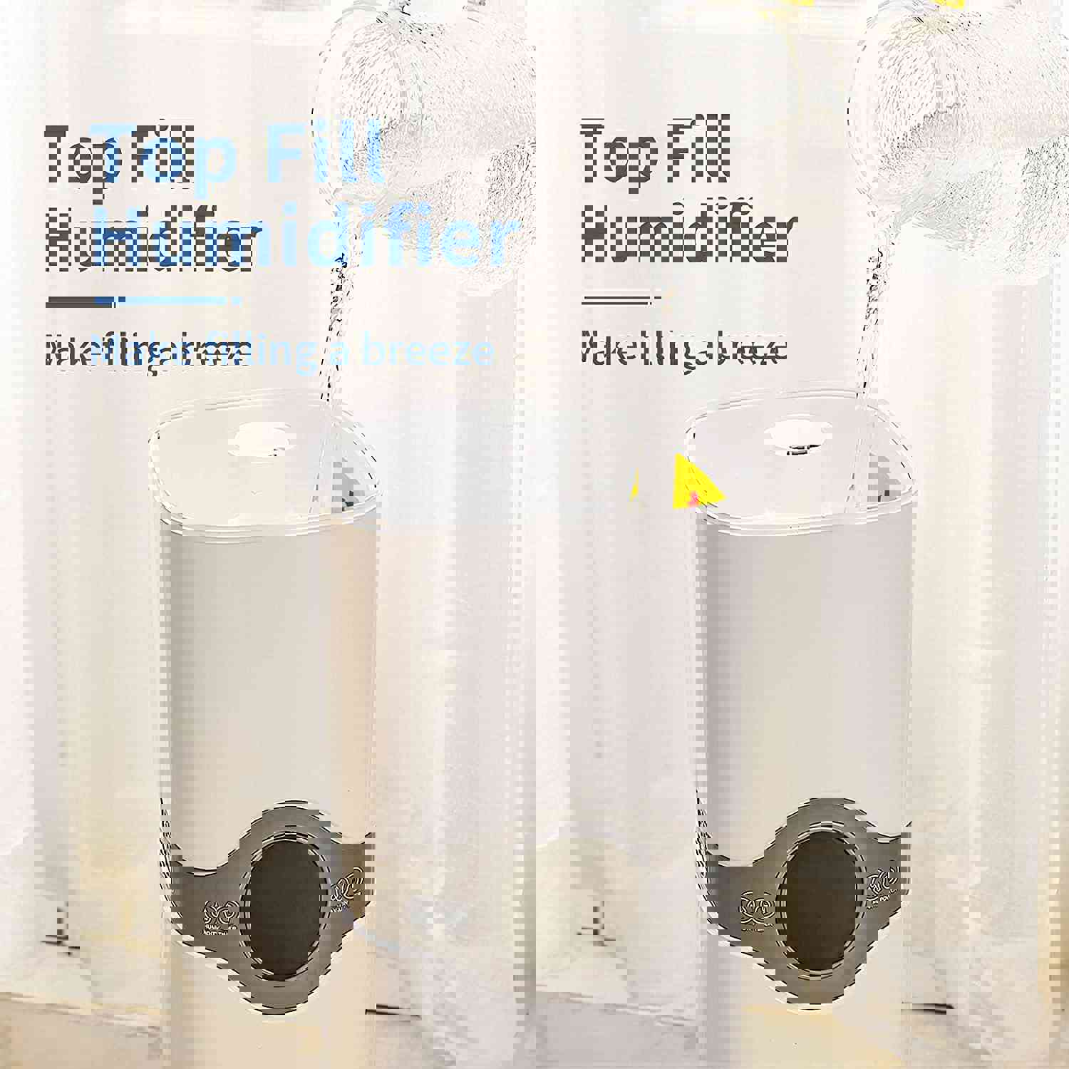 2.4Gal Large Capacity Ultrasonic Humidifier for Home - 36H Humidifying, 300ML/H Max Mist Output