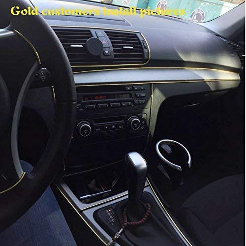 YIJINSHENG 3D Car Interior & Exterior Decoration Moulding Trim Strip (Silver, 8 Meters)