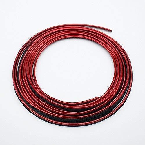 YIJINSHENG 3D Car Interior & Exterior Decoration Moulding Trim Strip (Silver, 8 Meters)